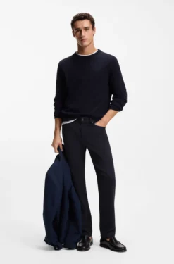 Maine regular-fit trousers in stretch-cotton twill