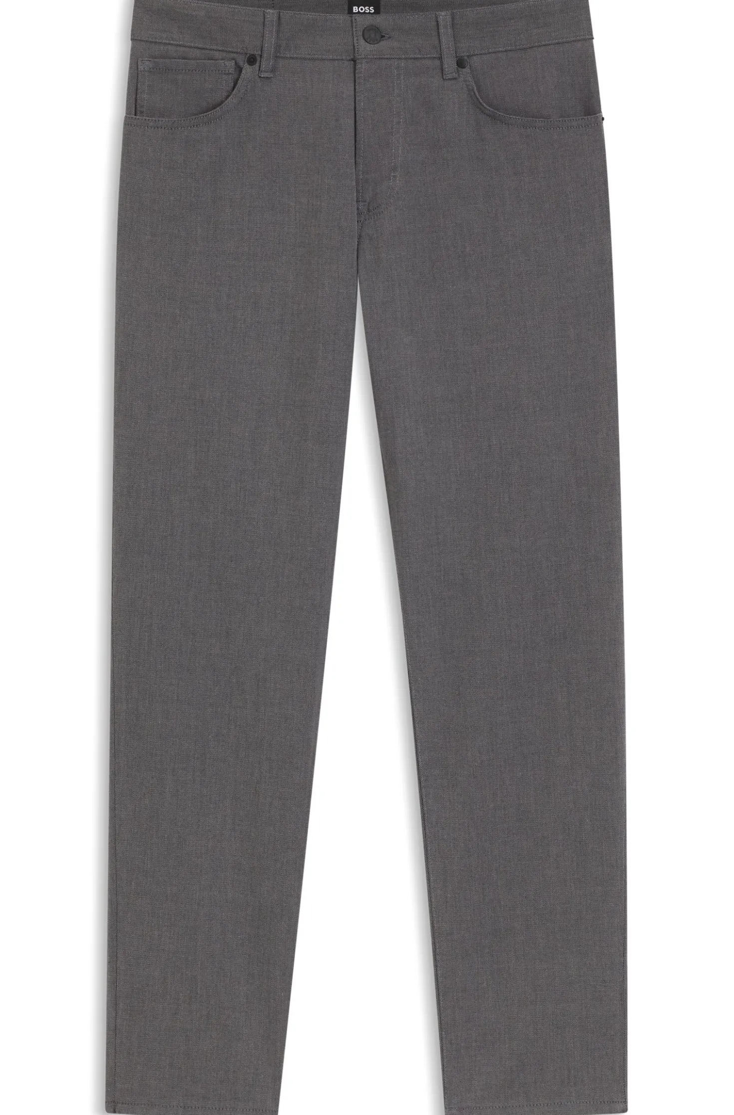 Maine regular-fit trousers in stretch-cotton dobby fabric