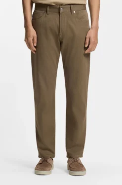 Maine regular-fit trousers in stretch-cotton twill