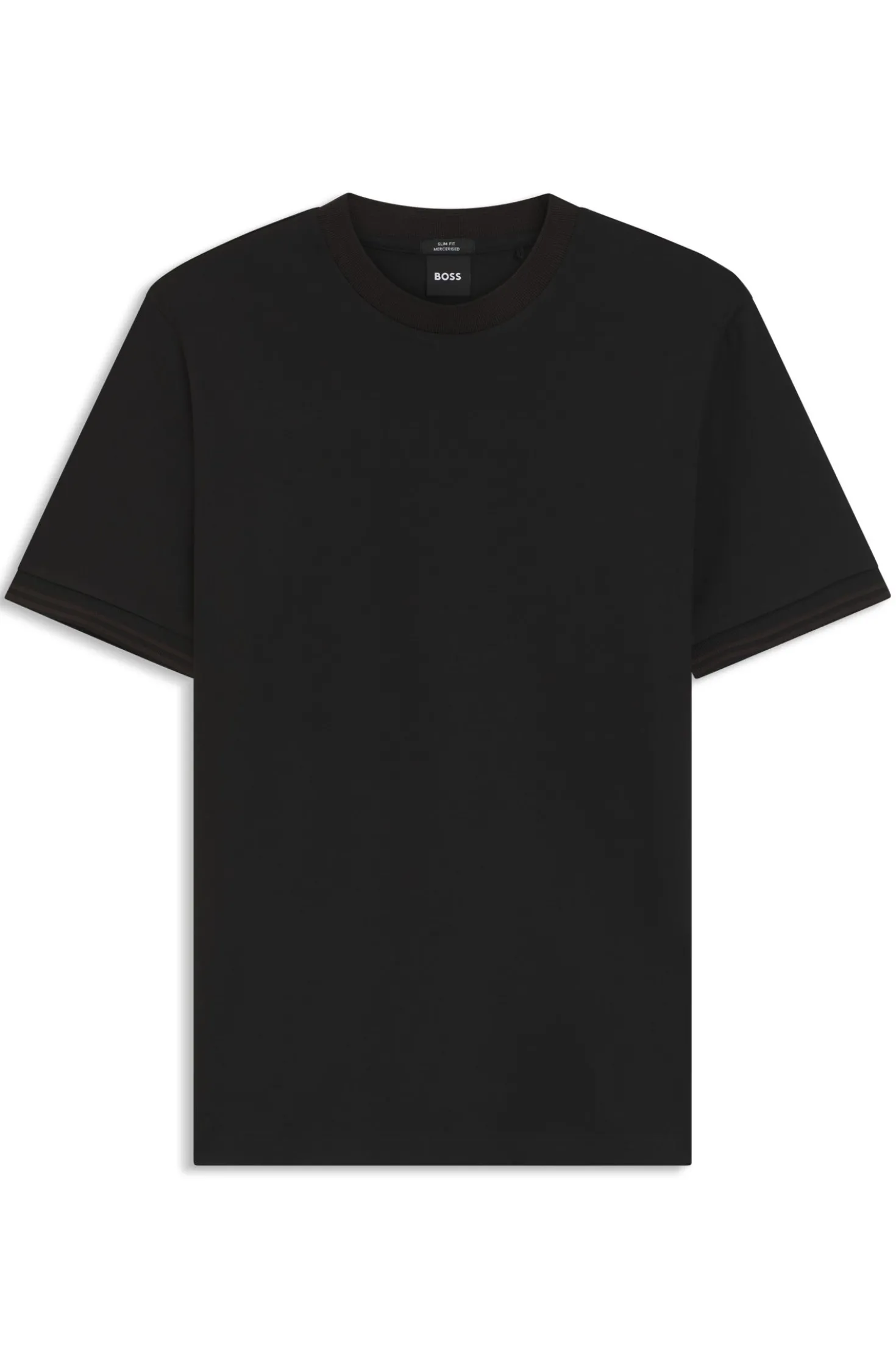 Mercerised-cotton slim-fit T-shirt with contrast tipping