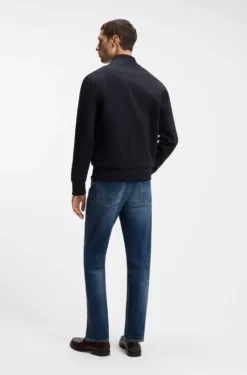 Mercerised-cotton zip-up sweatshirt with Double B monogram
