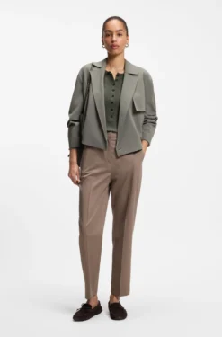 Merino-wool sweater with Henley neckline