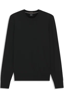 Merino-wool sweater with logo embroidery
