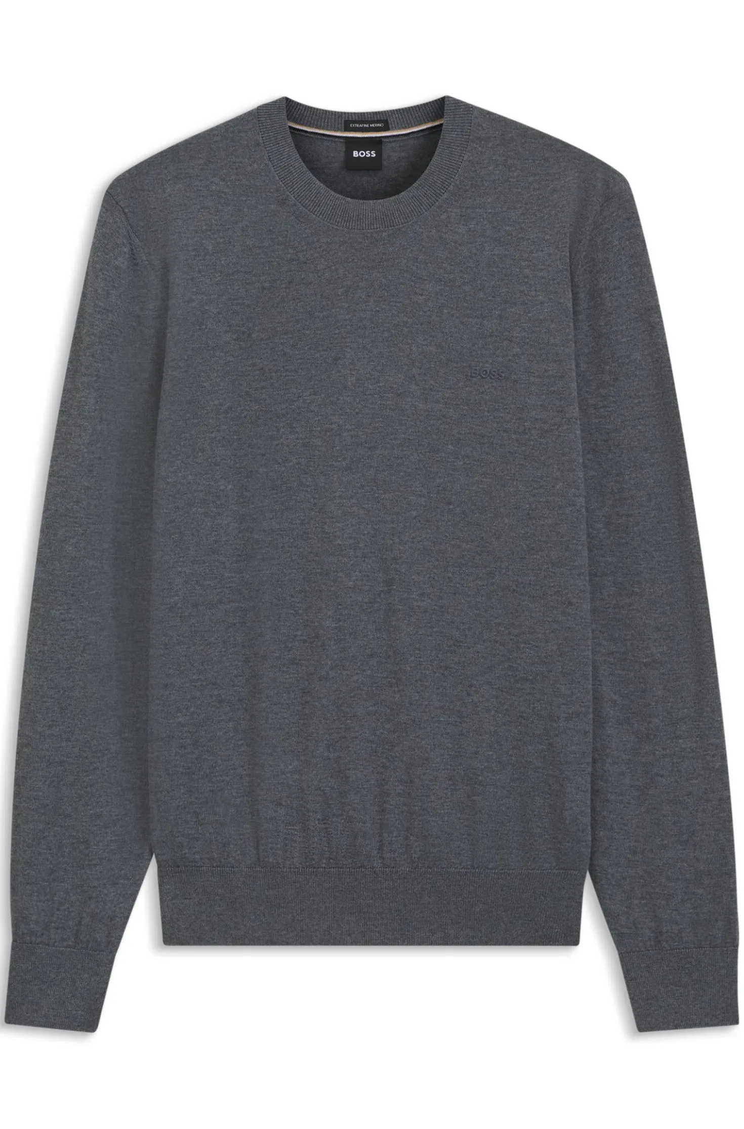Merino-wool sweater with logo embroidery