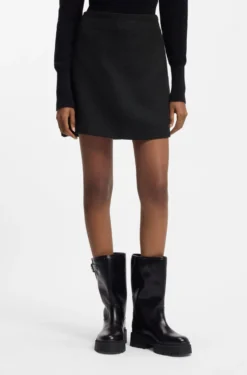 Mini skirt in bouclé fabric