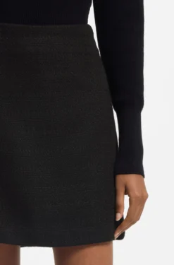 Mini skirt in bouclé fabric