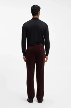 Mock-neck sweater in extra-fine merino wool