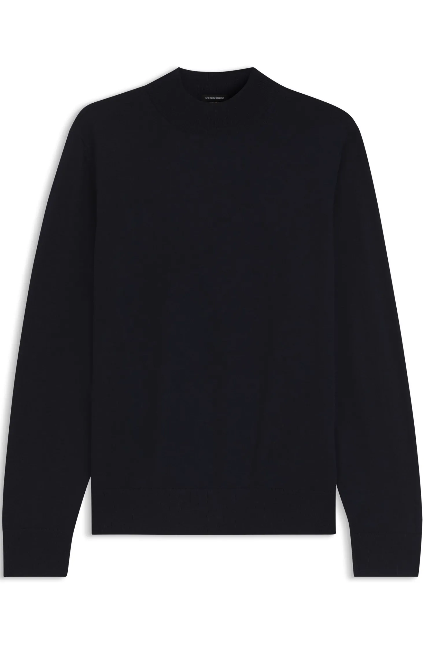 Mock-neck sweater in extra-fine merino wool