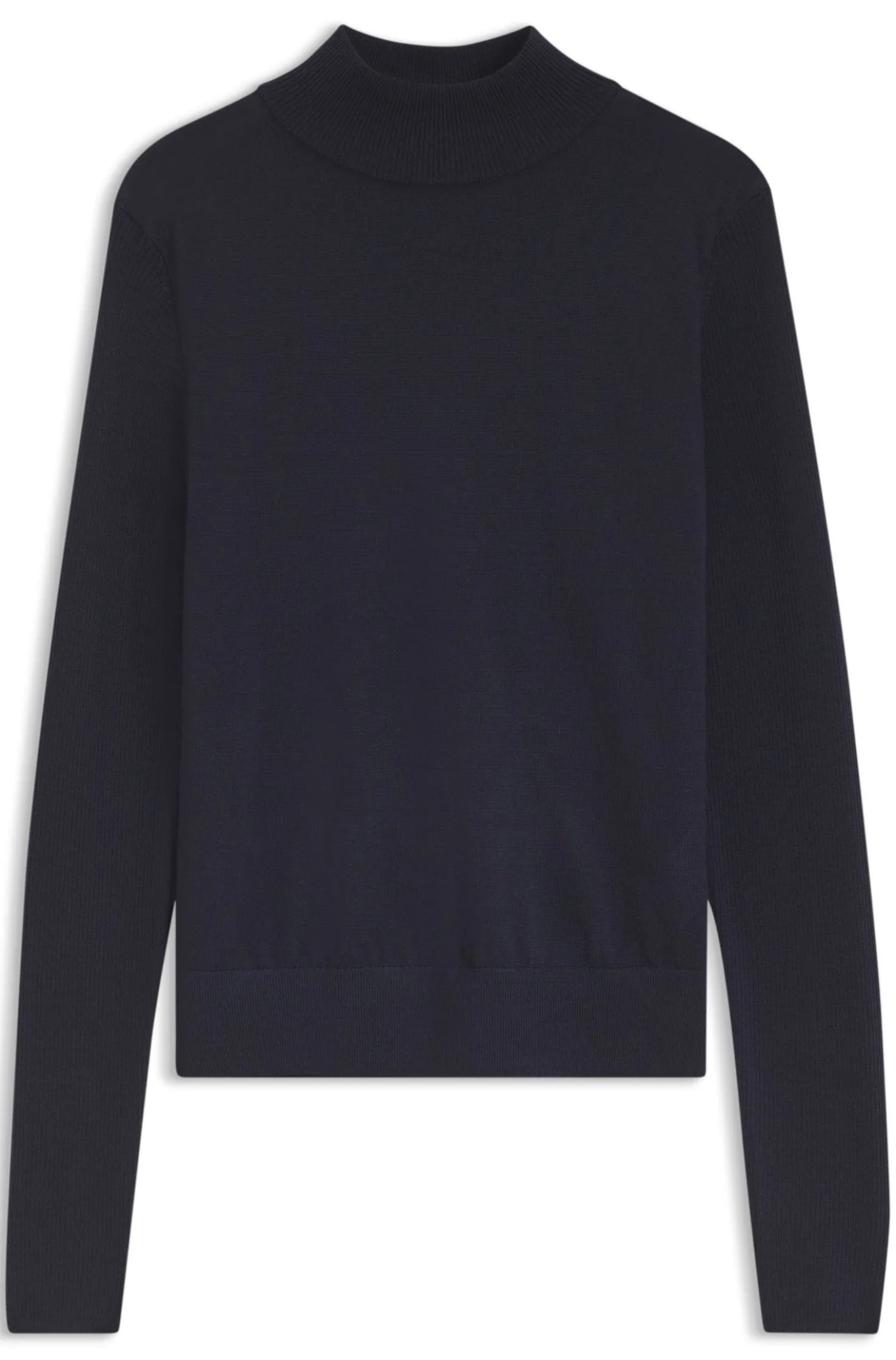 Mock-neck sweater in extra-fine virgin wool