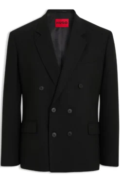 Modern-fit blazer in performance-stretch twill