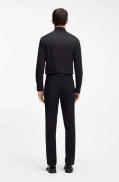 Modern-fit shirt in easy-iron cotton poplin