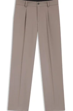 Modern-fit stretch-twill formal trousers