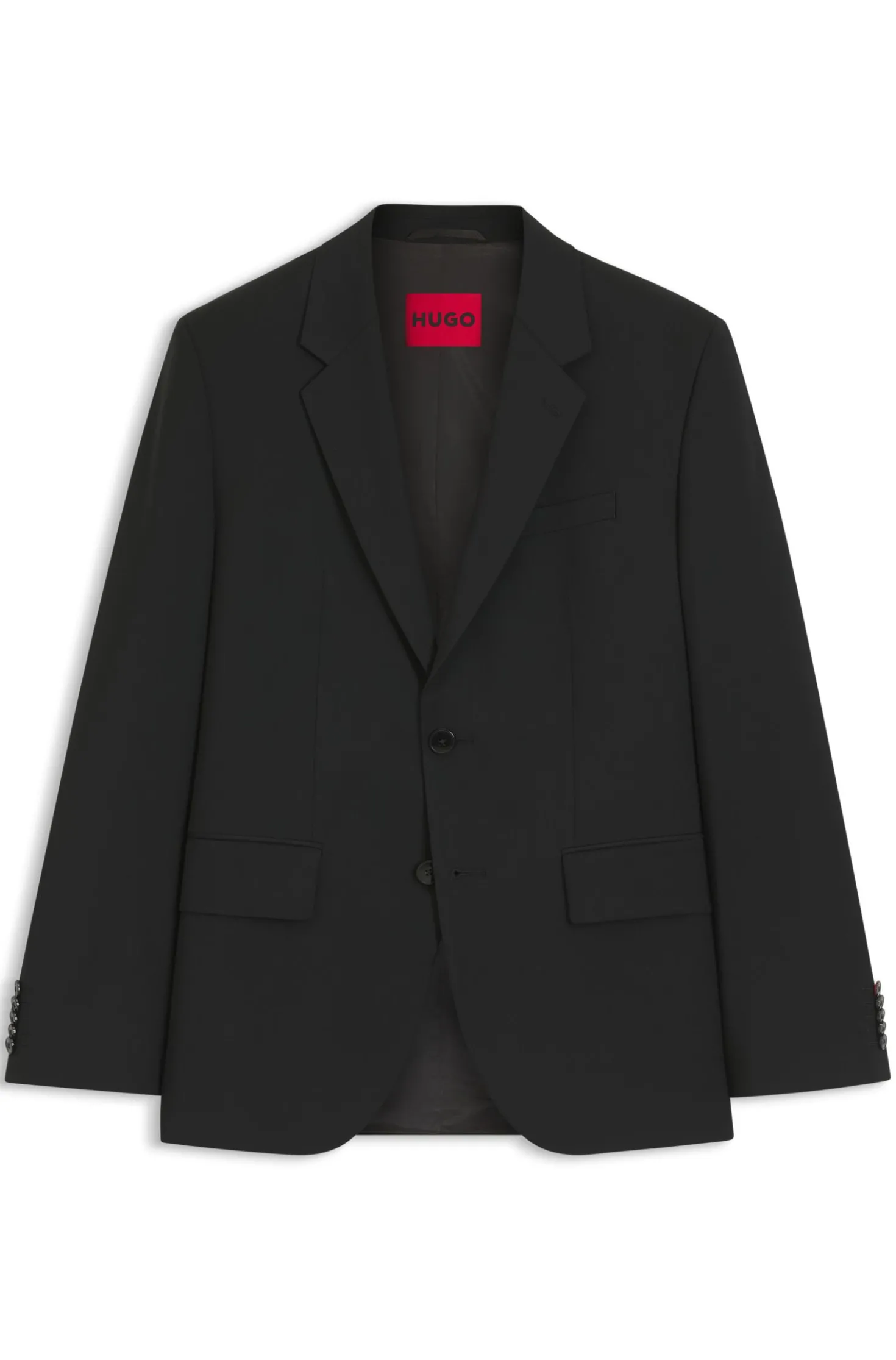 Modern-fit suit jacket in a stretch-wool blend