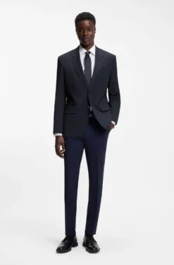 Modern-fit suit jacket in a stretch-wool blend