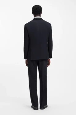 Modern-fit suit jacket in performance-stretch twill