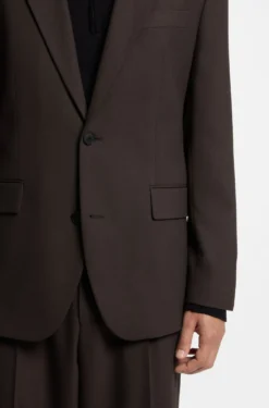 Modern-fit suit jacket in performance-stretch twill