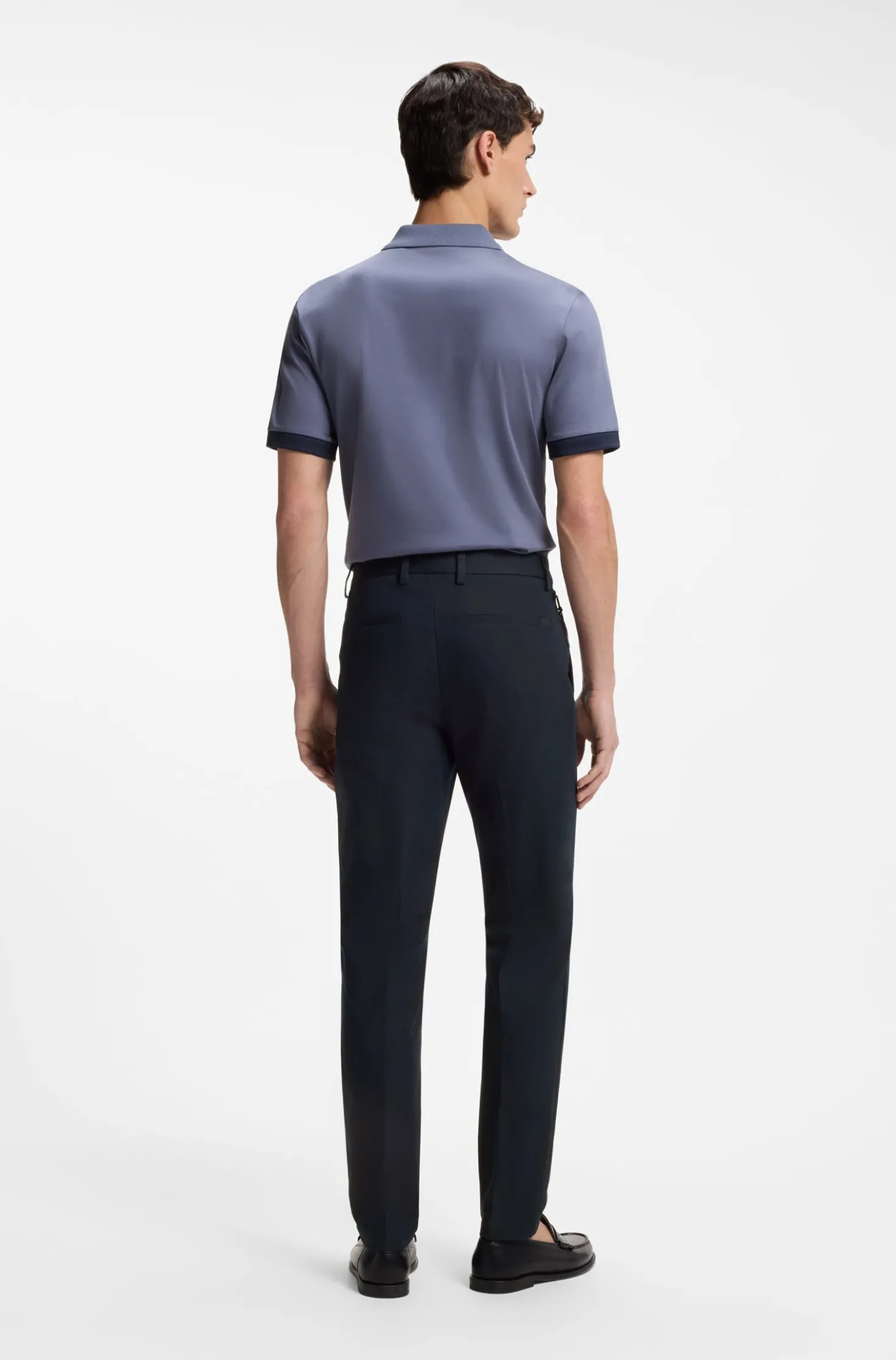 Modern-fit trousers in cotton-blend twill