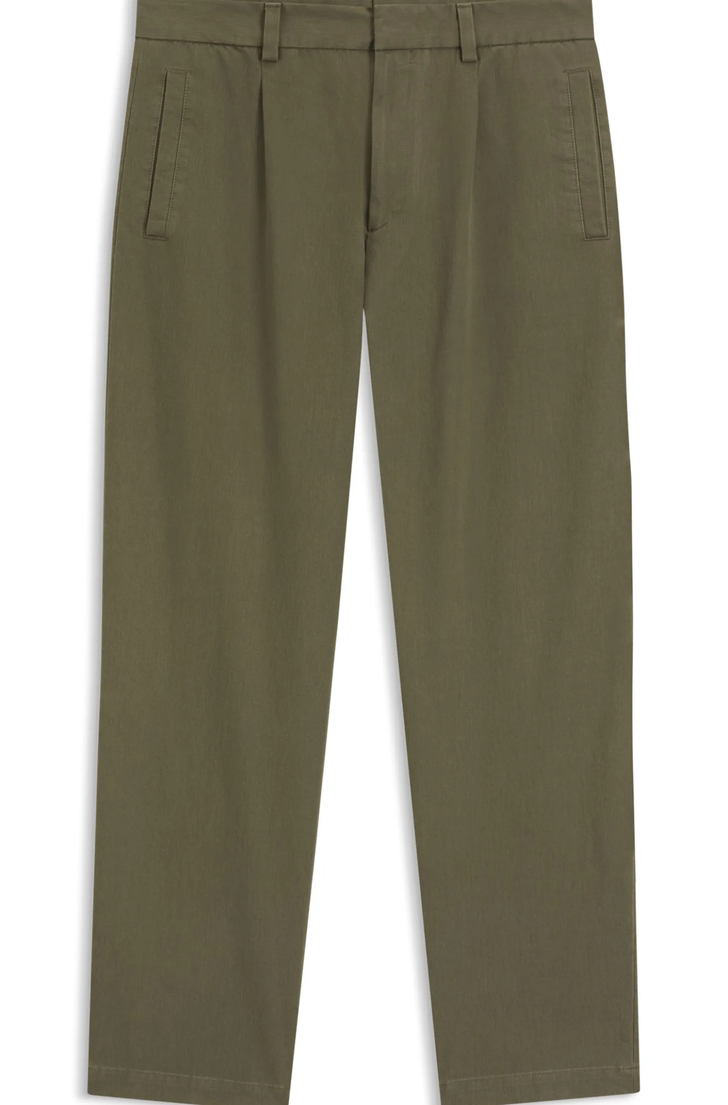 Modern-fit trousers in cotton-blend twill