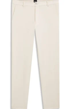 Modern-fit trousers in easy-iron cotton-blend twill