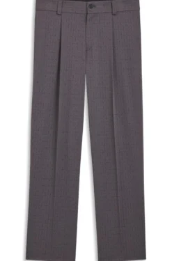 Modern-fit trousers in pin-check stretch fabric