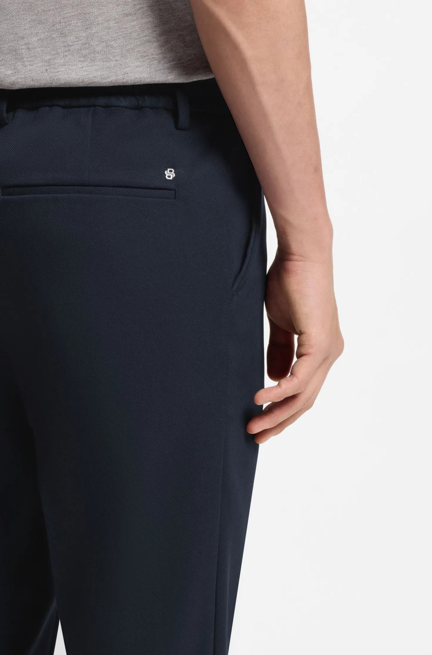 Modern-fit trousers in stretch twill