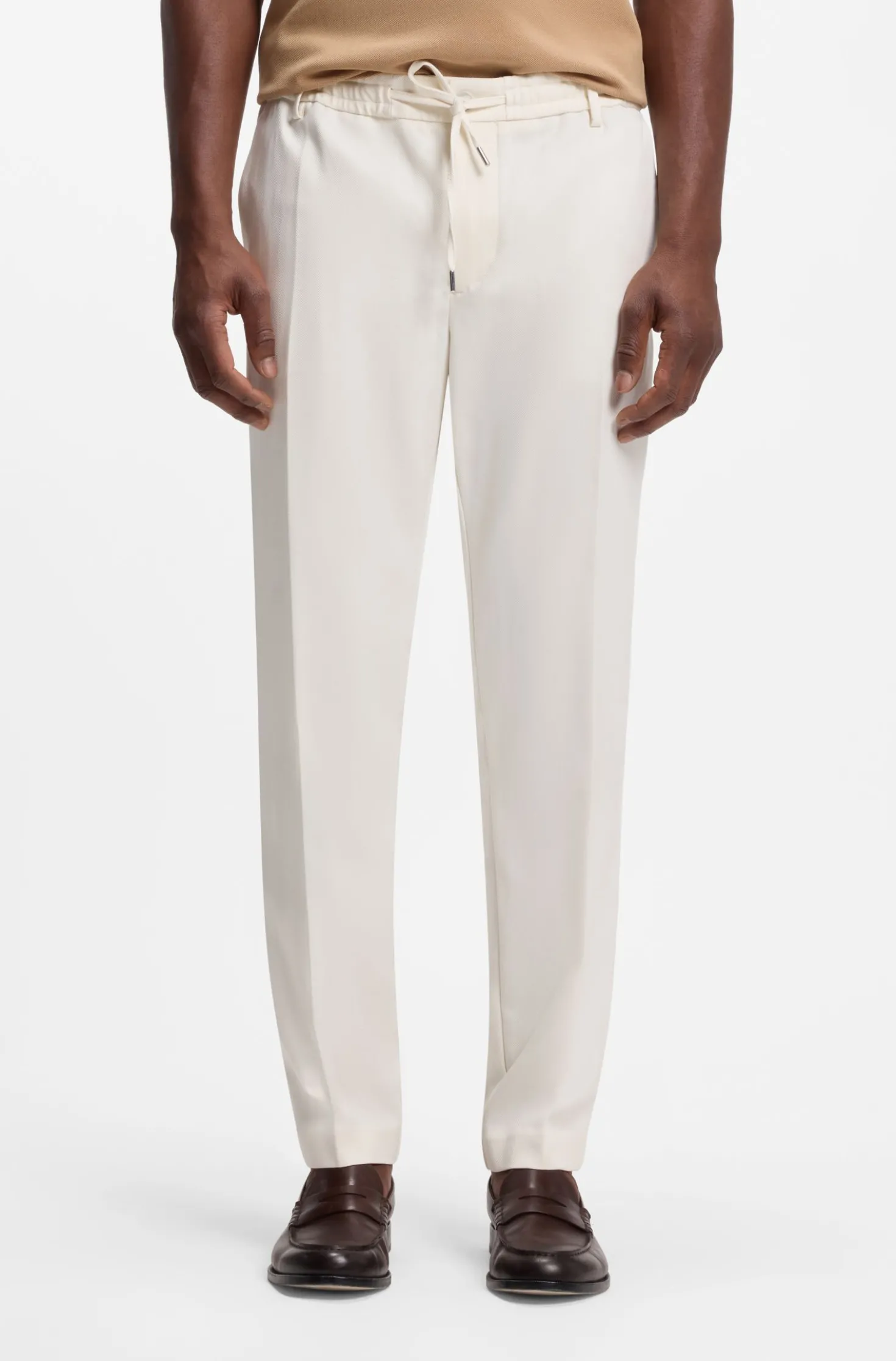Modern-fit trousers in stretch twill