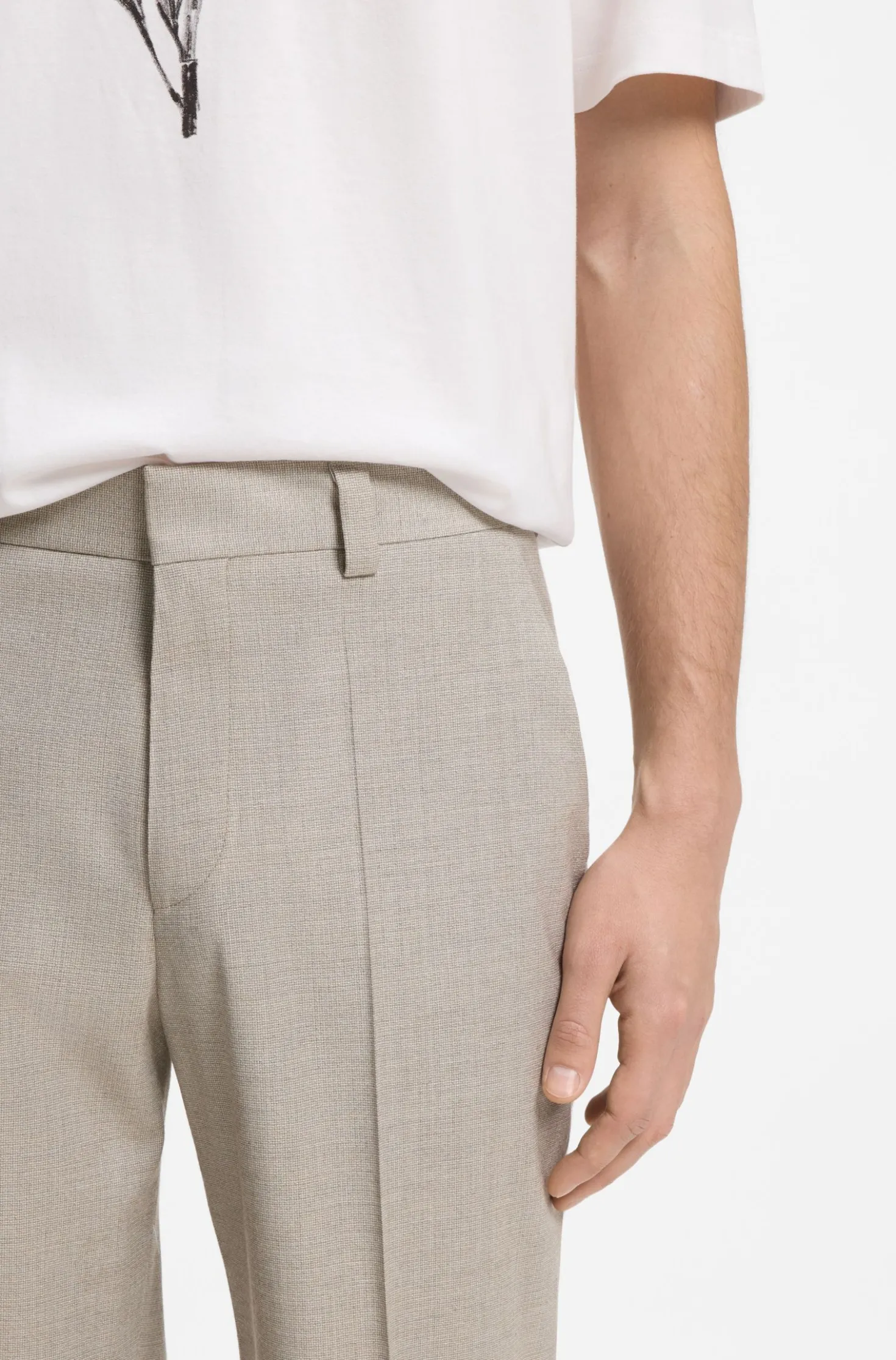 Modern-fit trousers in stretch twill