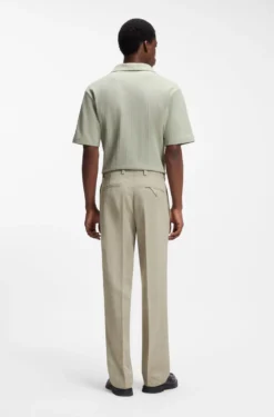 Modern-fit trousers with herringbone weave