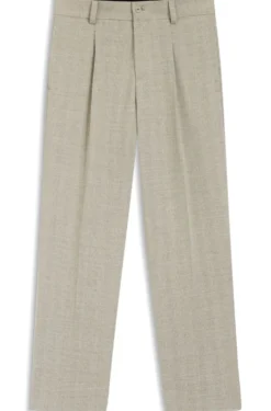 Modern-fit trousers with herringbone weave