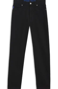 Mom jeans in black stretch denim