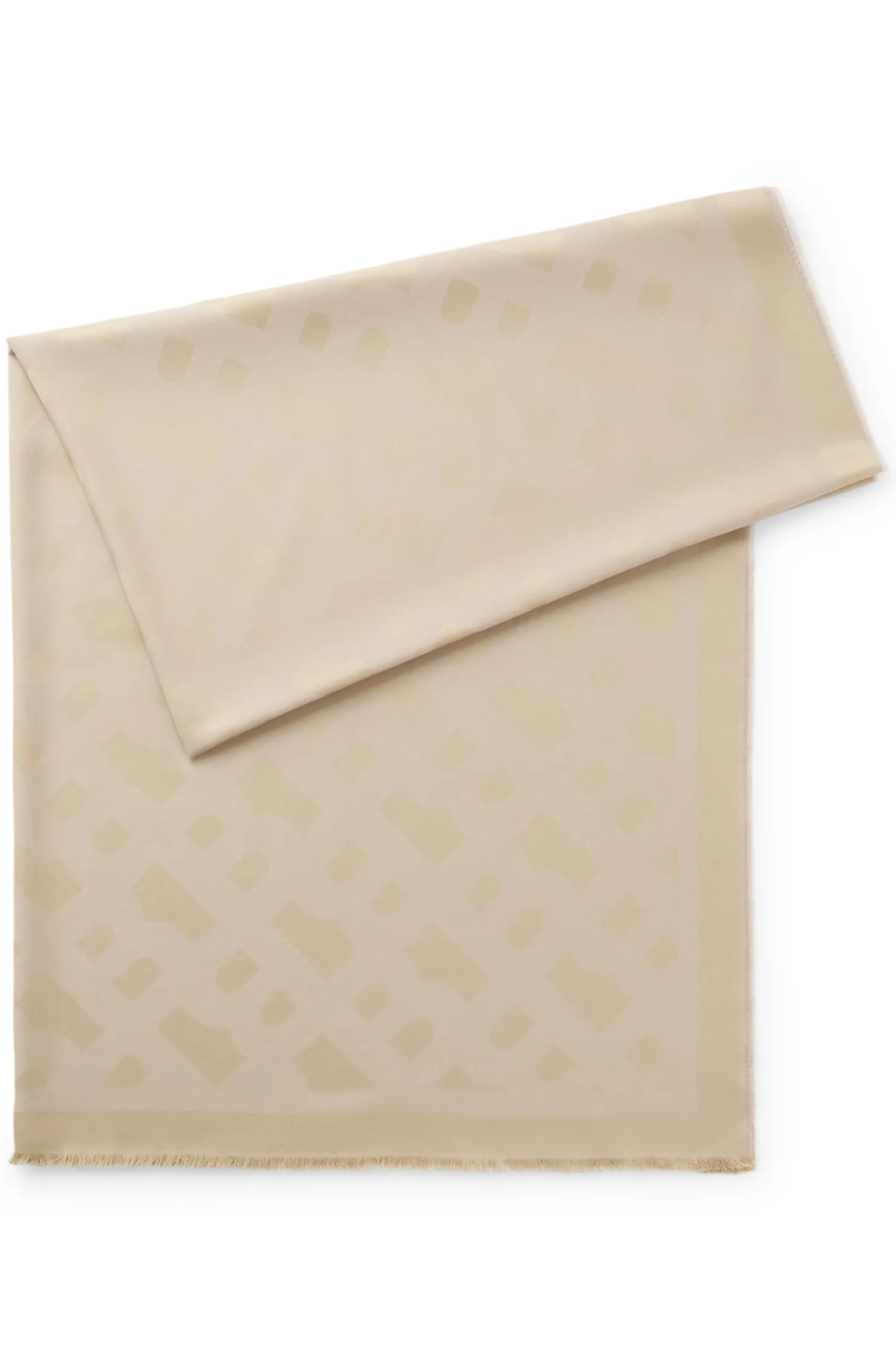 Monogram scarf in modal and wool