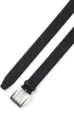Nappa-leather belt with pin buckle