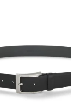 Nappa-leather belt with pin buckle