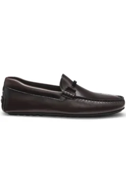 Nappa-leather driver shoes with branded hardware
