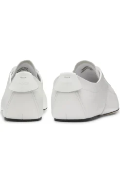 Nappa-leather trainers with debossed logo