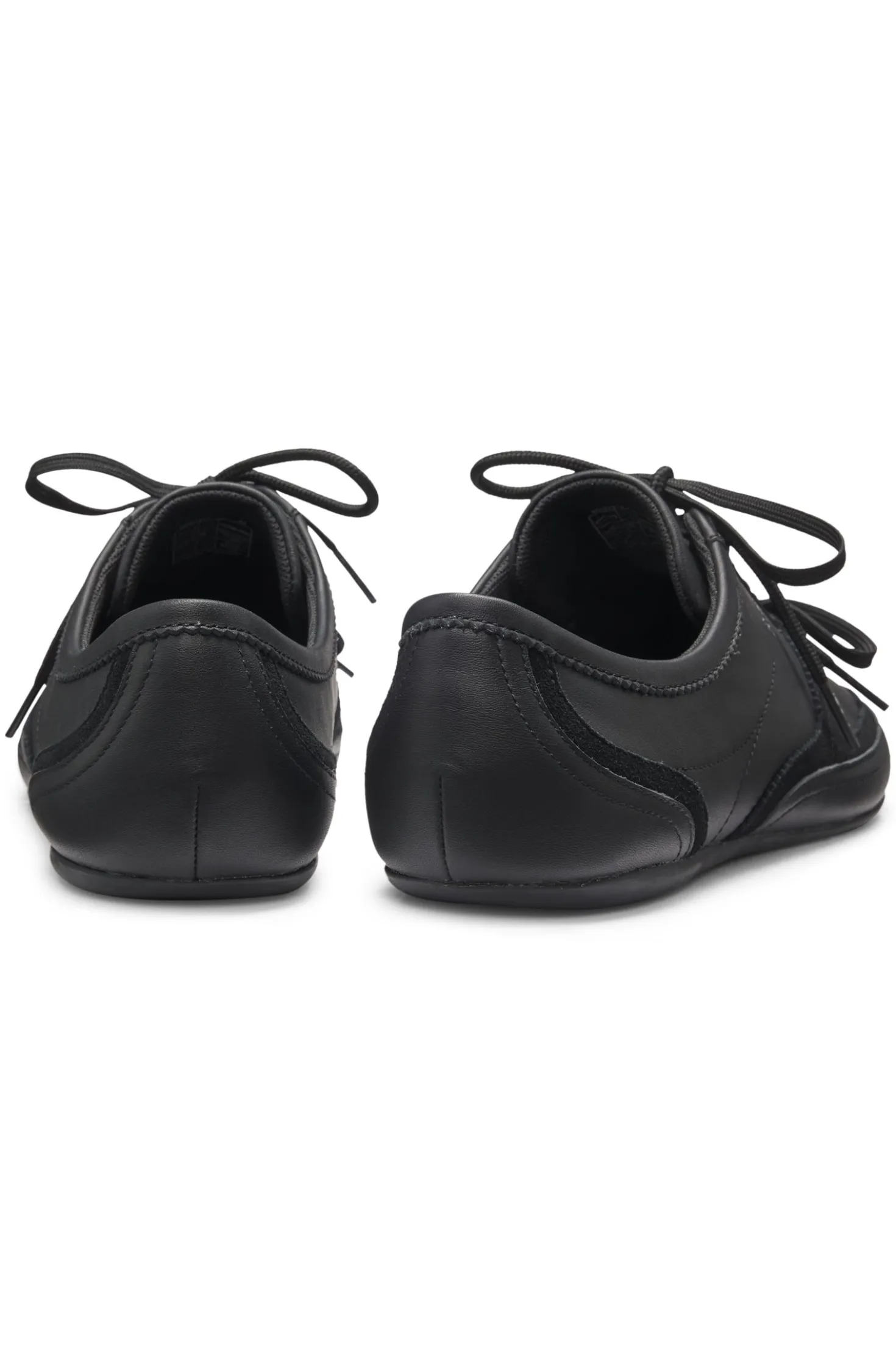 Nappa-leather trainers with suede trims