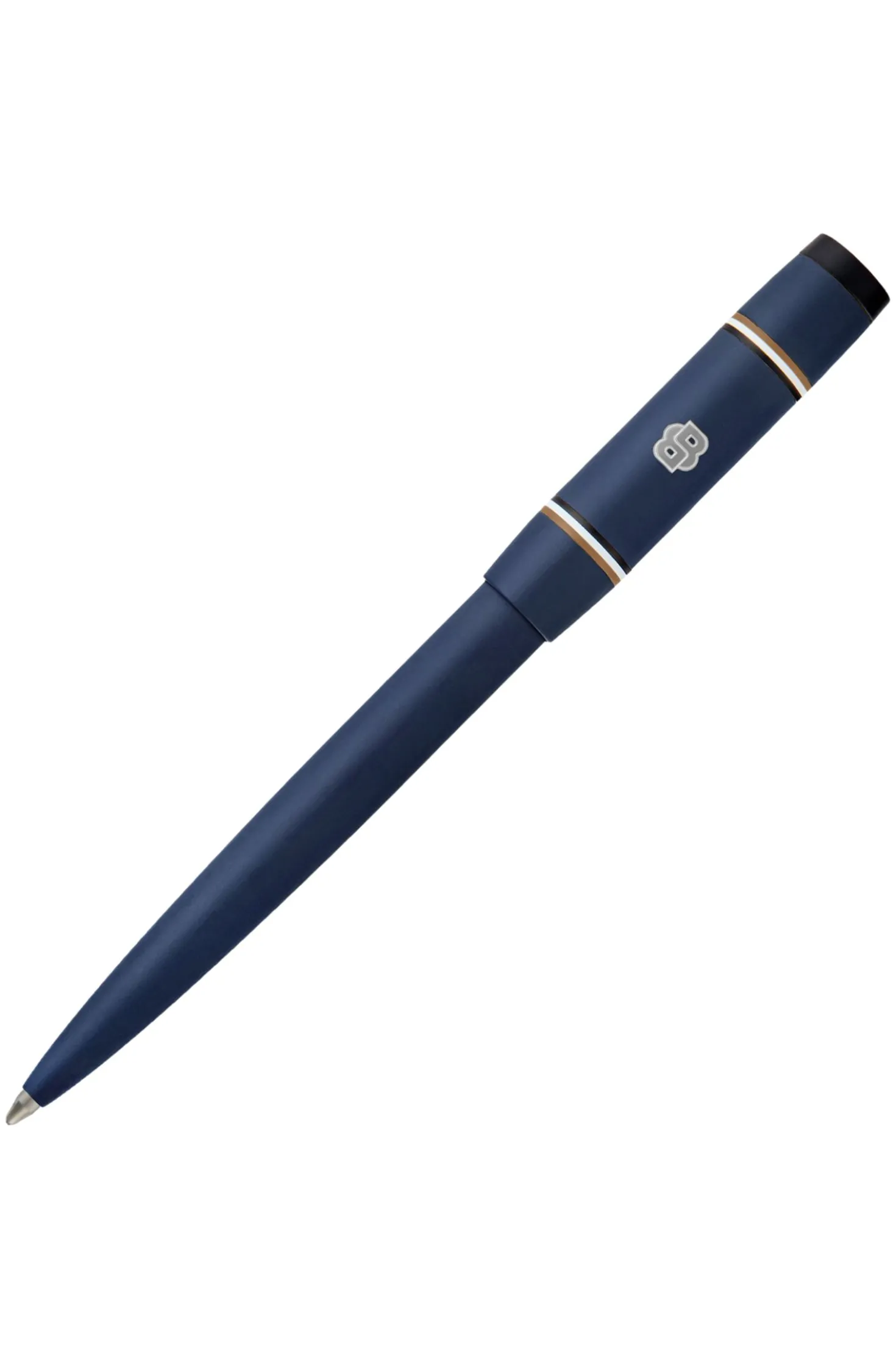 Navy ballpoint pen with Double B monogram