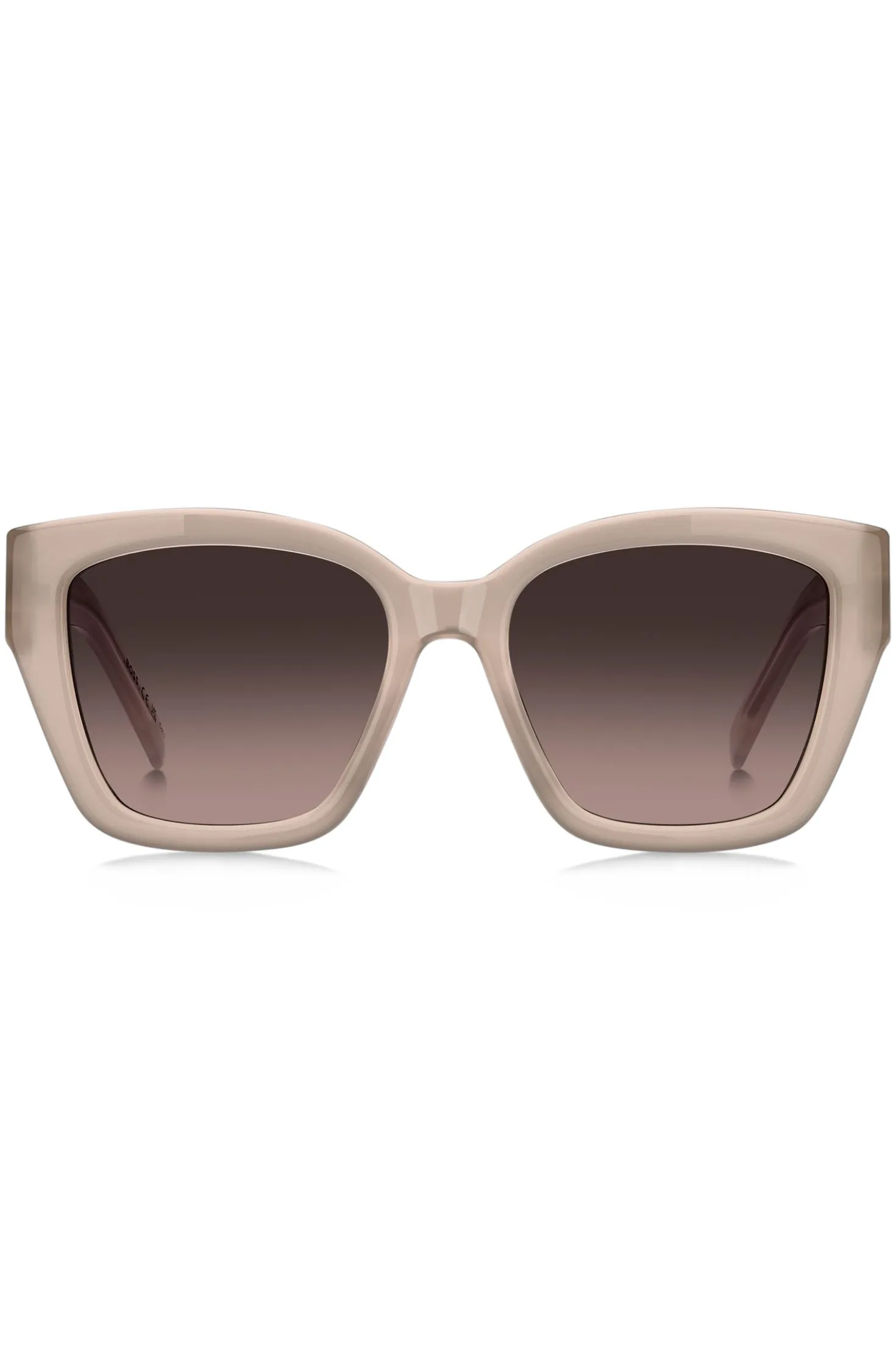 Nude-acetate sunglasses with Double B monogram