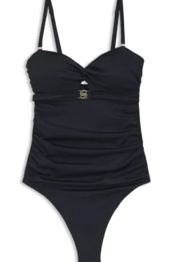 One-piece swimsuit with Double B monogram