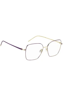 Optical frames in gold-tone steel with purple details