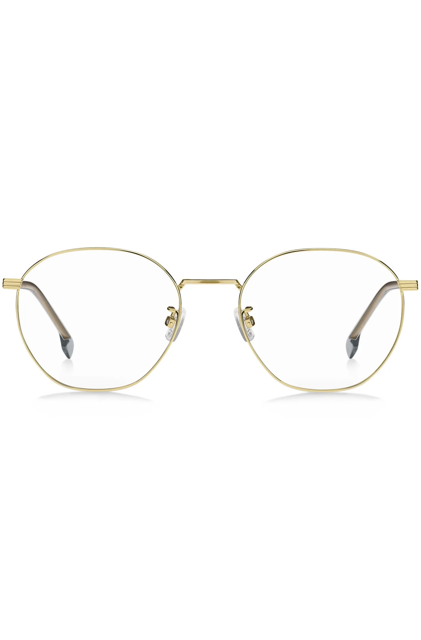 Optical frames in gold-tone titanium