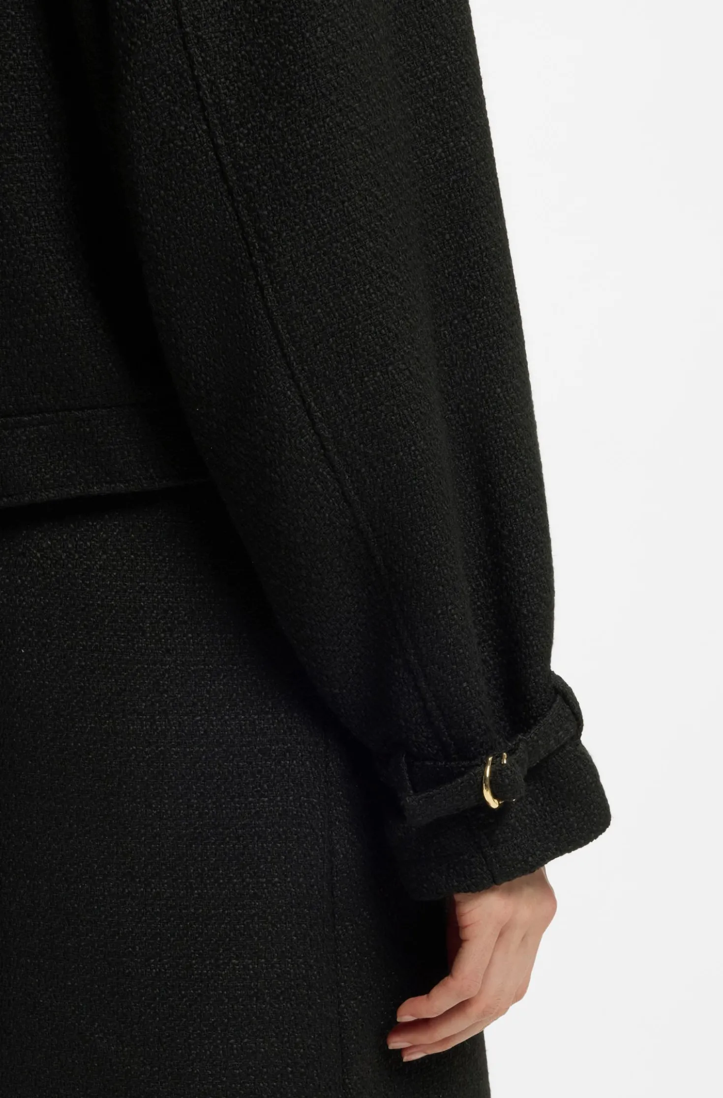 Oversized-fit blazer in bouclé fabric