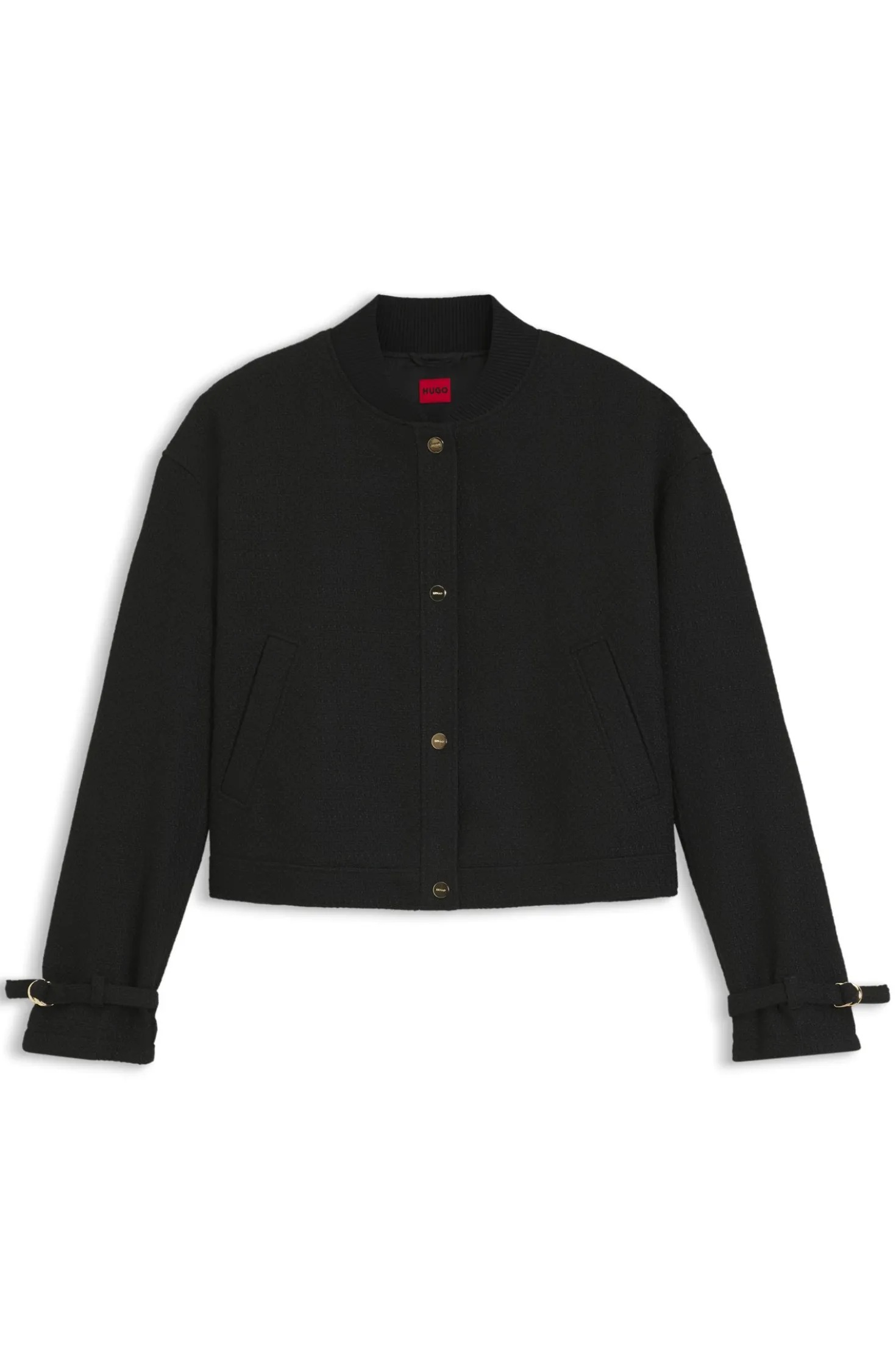 Oversized-fit blazer in bouclé fabric