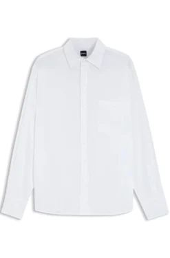 Oversized-fit blouse in cotton