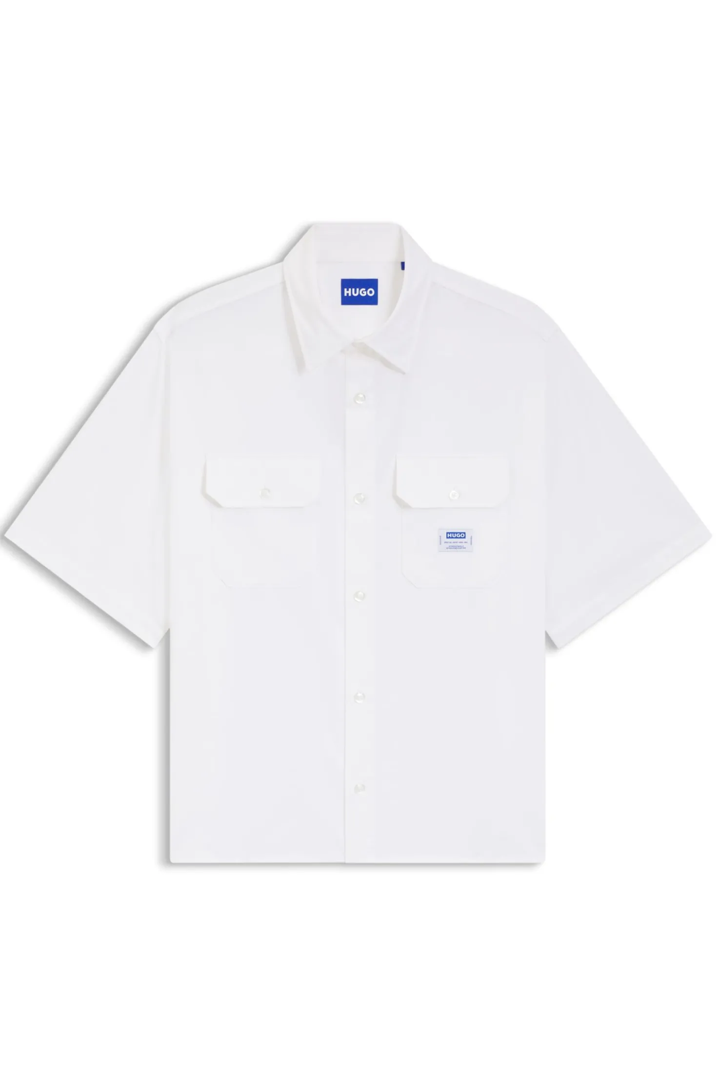 Oversized-fit shirt in cotton twill