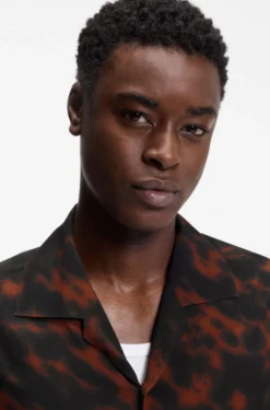 Oversized-fit shirt with digital print