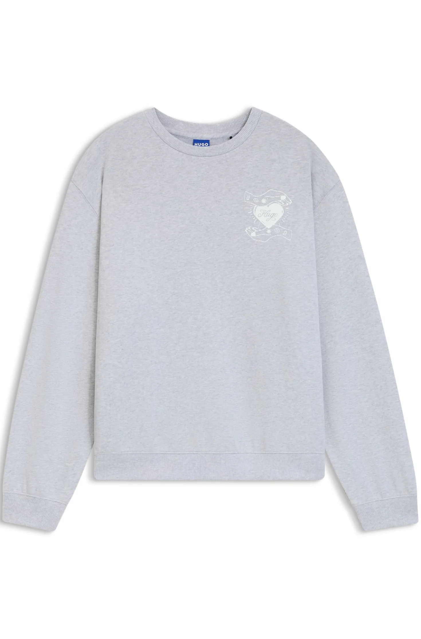 Oversized-fit sweatshirt in cotton terry with logo artwork