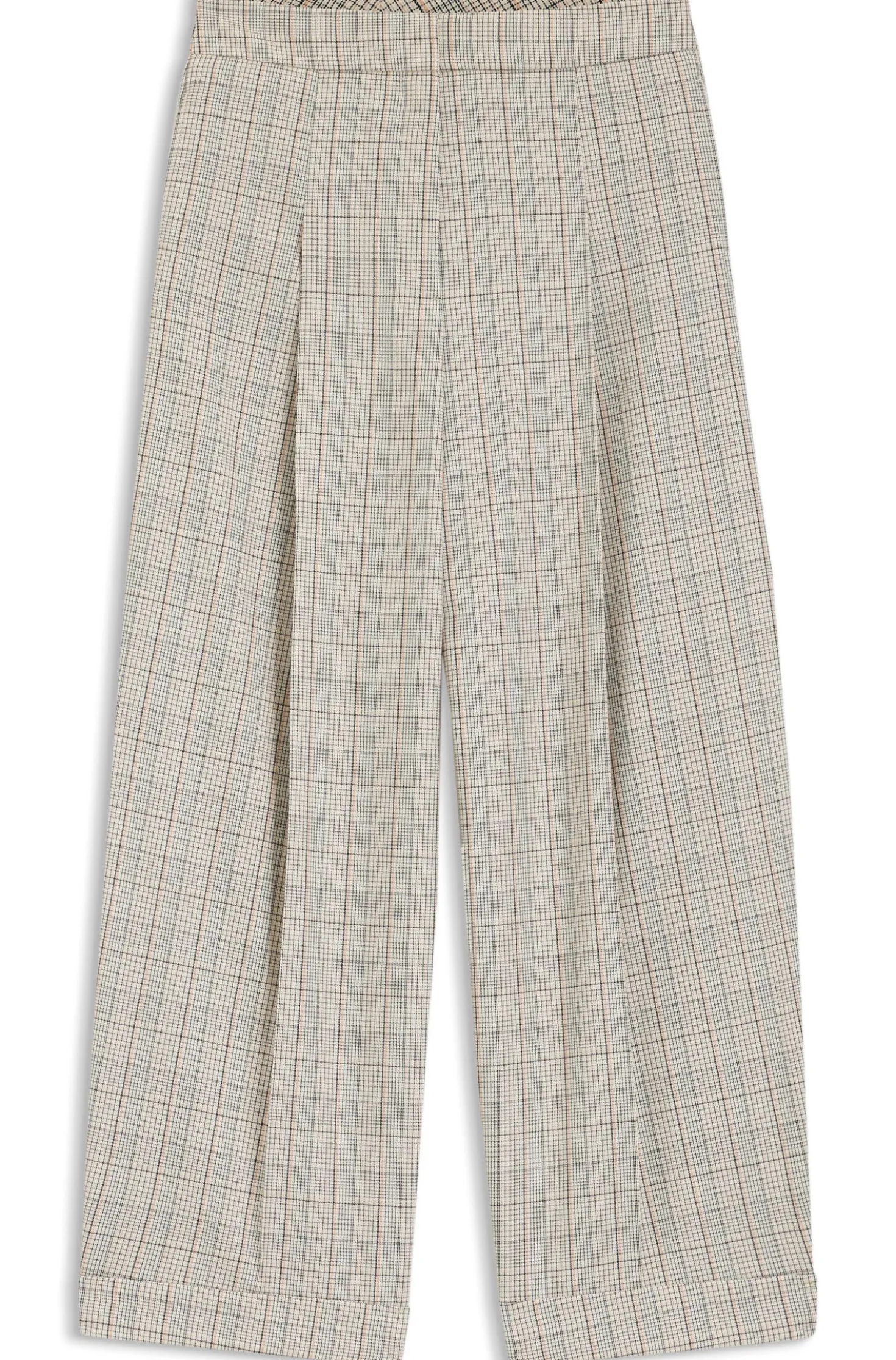Oversized-fit trousers in checked stretch wool