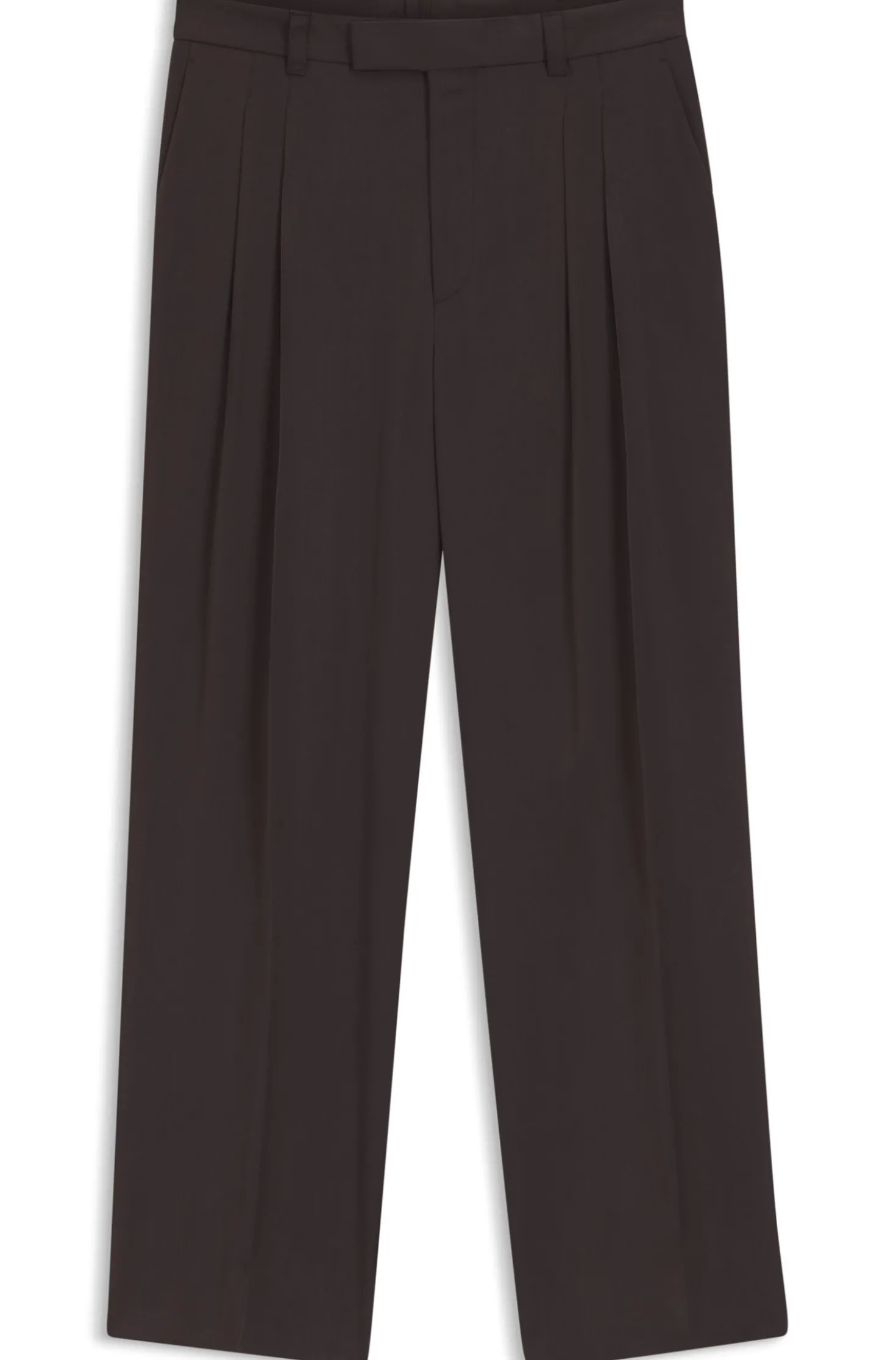 Oversized-fit trousers in draped twill