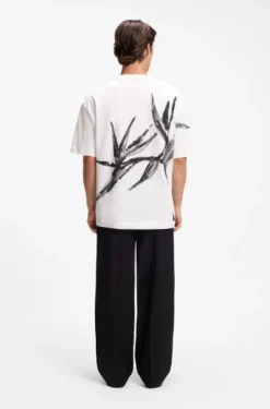Oversize-fit cotton T-shirt with bold printed logo